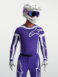 Alpinestars koszulka Supertech Vesta, męska, ciemnoniebieska i biała, elastyczna siatka, wentylacja laserowa.