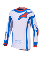 Alpinestars koszulka Supertech Vesta i Supertech Vesta Gear Set, męska koszulka MX, jasnoliliowa i czerwona, sportowy krój.