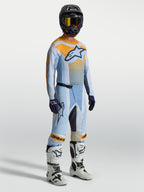 Alpinestars Techstar Maven Gear Set, Motocross Racing Outfit for Men, Dust Blue and Tangerine Orange, athletic race fit.
