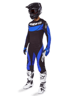 Alpinestars 2025 Techstar Dreem Gear Set and Jersey, Men's Motocross Outfit, Black and Blue, ventilated off-road racing gear.