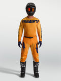 Alpinestars Koszulka Racer Amber 2027 i Racer Amber Gear Set, męski zestaw motocrossowy off-road, pomarańczowy i niebieski.