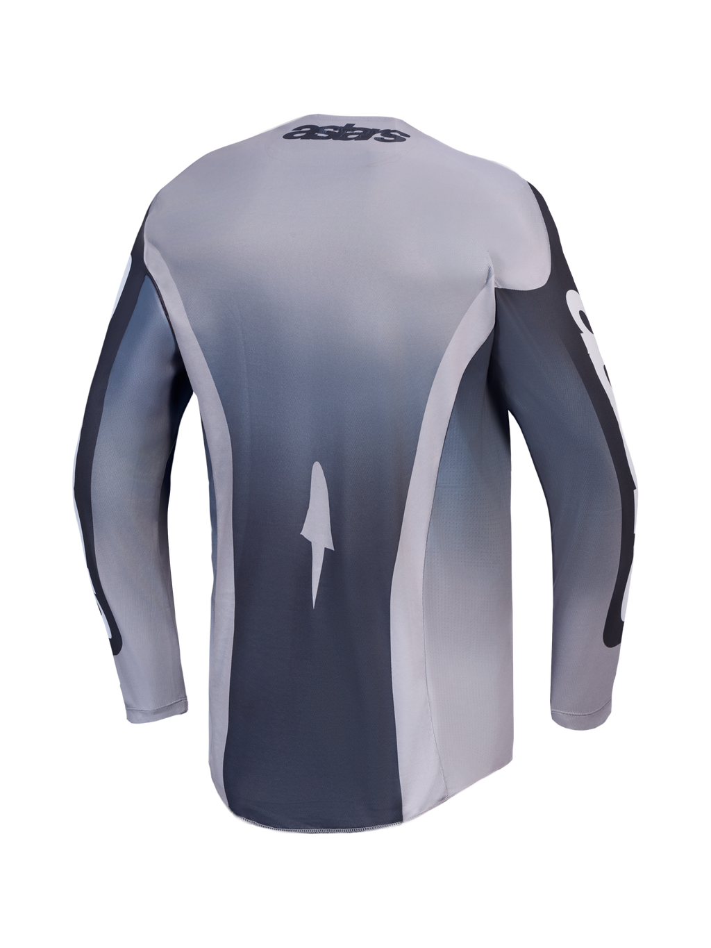 Alpinestars Racer Amber Jersey, Men's Motocross Jersey in Gray and Light Lilac, Back View with Lightweight Polyfabric.