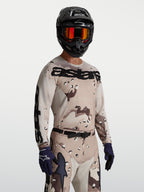 Alpinestars Koszulka Racer Lone, męska koszulka motocrossowa, pustynny kamuflaż beżowy i czarny, lekki materiał