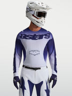 Alpinestars Koszulka Racer Air Amber, niebiesko-biała koszulka motocrossowa z oddychającej siatki, męska odzież off-road