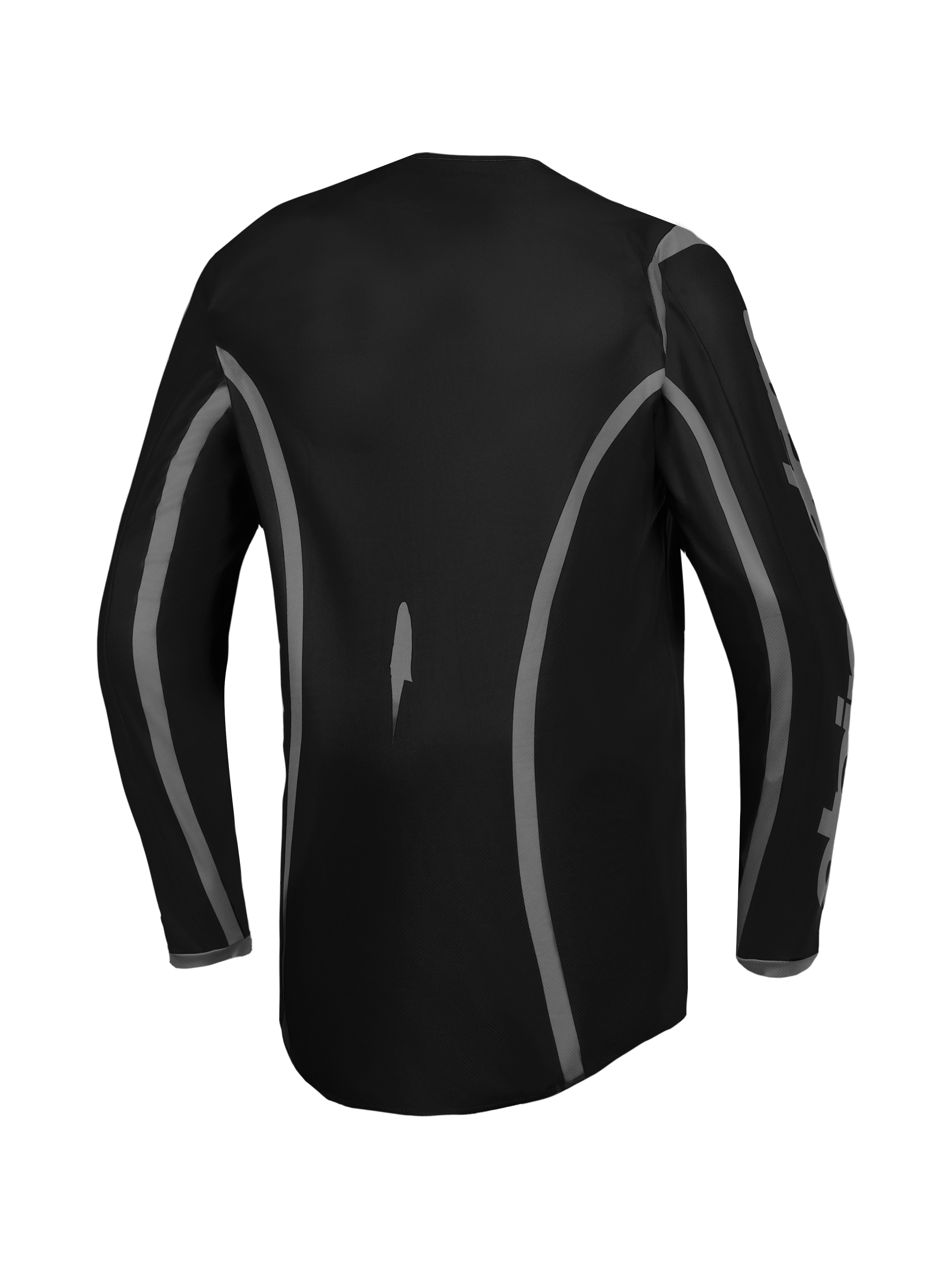 Alpinestars Fluid Apex V2 Jersey, Men's Motocross Jersey, Black and Silver, Moisture-Wicking Polyfabric, Extended Rear Cut