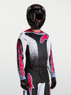 Alpinestars Fluid Drag Jersey, Men's Motocross Jersey, Black and White with Red and Blue, Lightweight Breathable Textile.