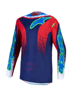 Alpinestars koszulka Fluid Drag, męska koszulka motocrossowa, granatowa i czerwona, oddychająca i odprowadzająca wilgoć.