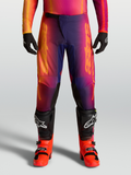Alpinestars Fluid Kepler 2027, męskie spodnie motocrossowe, fioletowo-pomarańczowy gradient, sportowy krój profilowany