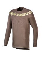 Alpinestars Koszulka Supertech Air Gold edycja limitowana, brązowa ze złotym logo, laserowa wentylacja do motocrossu.