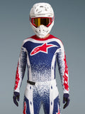 Alpinestars Techstar Unity, męska koszulka motocrossowa, czerwona, biała i niebieska, edycja limitowana o kroju wyścigowym.