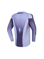 Alpinestars Fluid Amber, młodzieżowa koszulka motocrossowa z długim rękawem, szara i fioletowa, widok z tyłu.