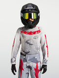 Alpinestars Koszulka Fluid Lone Młodzieżowe 2027, szary kamuflaż i czerwony, lekka i oddychająca koszulka motocrossowa.
