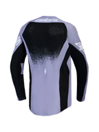 Alpinestars Stella Techstar Swan, damska koszulka motocrossowa, jasnofioletowa i czarna, laserowa wentylacja na plecach.