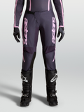 Alpinestars Spodnie Stella Fluid Apex V2, damskie spodnie motocrossowe, szare i różowe, zapięcie na zapadkę, krój off-road