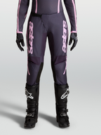 Alpinestars Spodnie Stella Fluid Apex V2, damskie spodnie motocrossowe, szare i różowe, zapięcie na zapadkę, krój off-road