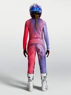 Alpinestars Stella Fluid Kepler, damska koszulka motocrossowa, fioletowa i czerwona, poliester, tył na modelu.