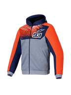 Alpinestars MM93 Chrome V2 Sport Hoodie, męska bluza z kapturem na motocykl, niebieska, szara i czerwona, z certyfikatem CE i wzmocnieniami z aramidu