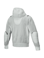 Alpinestars Moflow Air Tech Hoodie, męska kurtka motocyklowa z kapturem, szara, wentylowana konstrukcja siatkowa, styl miejski, Tech-Air Ready, widok z tyłu
