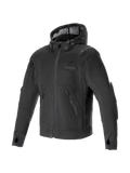 Kurtka z kapturem Alpinestars Moflow Air Tech, męska kurtka motocyklowa, czarna siatka, styl urban, Tech-Air Ready.