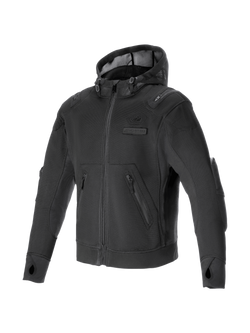 Kurtka z kapturem Alpinestars Moflow Air Tech, męska kurtka motocyklowa, czarna siatka, styl urban, Tech-Air Ready.