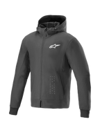 Alpinestars bluza z kapturem Radium Tech, czarna miejska kurtka motocyklowa, wiatroodporna, białe logo, Tech-Air Ready