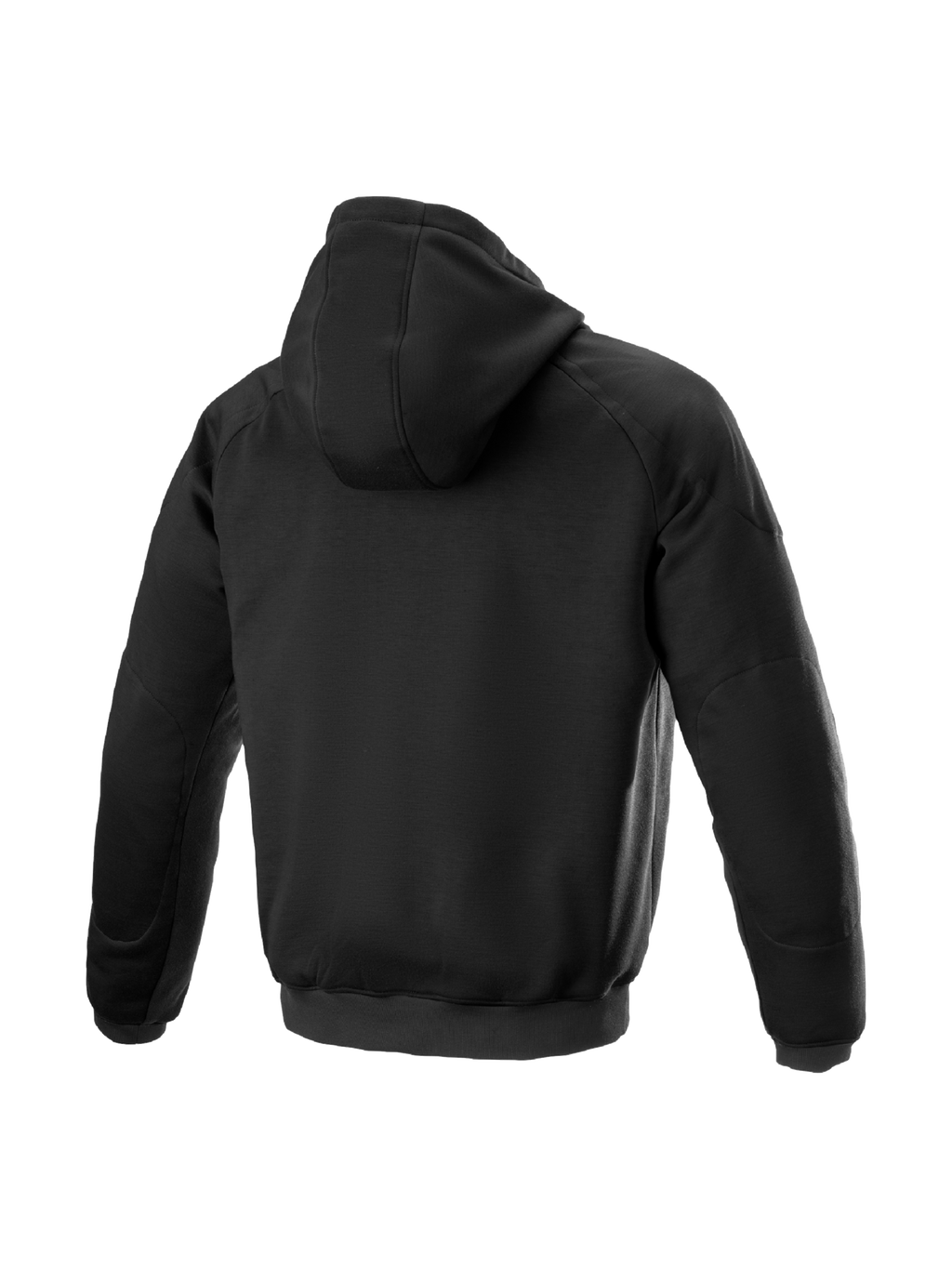 Alpinestars Ageless Hoodie, czarna męska miejska kurtka motocyklowa z kapturem, tekstylna, widok z tyłu i ochrona