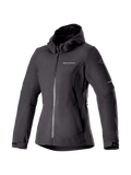 Alpinestars Stella Neo Waterproof Hoodie, Women's Urban Road Jacket, Black, Protective Softshell, CE Certified.