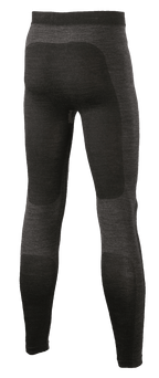 Alpinestars ZX Evo V2 Bottom, rajdowe spodnie termoaktywne, czarno-szare, widok z tyłu przedstawiający bezszwową techniczną konstrukcję z ciemniejszymi panelami na pośladkach i łydkach, ognioodporna bielizna do sportów motorowych