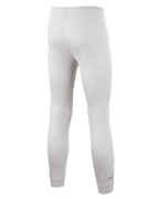 Alpinestars Race V3 Bottom, białe spodnie termoaktywne do wyścigów samochodowych, widok z tyłu prezentujący teksturowany materiał ognioodporny, elastyczny pas i ściągacze na kostkach, zaprojektowane do profesjonalnego użytku w sportach motorowych