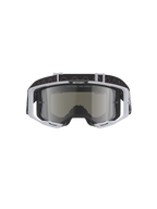 Alpinestars Vision 8 Lahnd Goggles, gogle motocrossowe, Iron Camo Mirror Silver, jasnoszara oprawka z lustrzaną srebrną soczewką, czarny pasek z falistym wzorem, profesjonalne gogle do jazdy off-road i motocrossu
