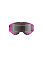 Gogle Alpinestars Vision 5 Lahnd, gogle motocrossowe, kolor Iron Pink Fluo ze srebrną lustrzaną szybką, jaskraworóżowa oprawka, napis „ONE GOAL. ONE VISION.”, smukły aerodynamiczny design do wyścigów off-road