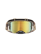 Alpinestars Supertech Lone Motocross Goggles in Camo Desert with a Gold Mirror lens, designed for elite racing performance.