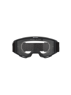 Alpinestars Vision Goggles OTG, gogle motocrossowe, czarna oprawka z przezroczystą szybką, widok z przodu z napisem „ONE GOAL. ONE VISION.” i logo marki, konstrukcja o zwiększonej objętości kompatybilna z okularami korekcyjnymi