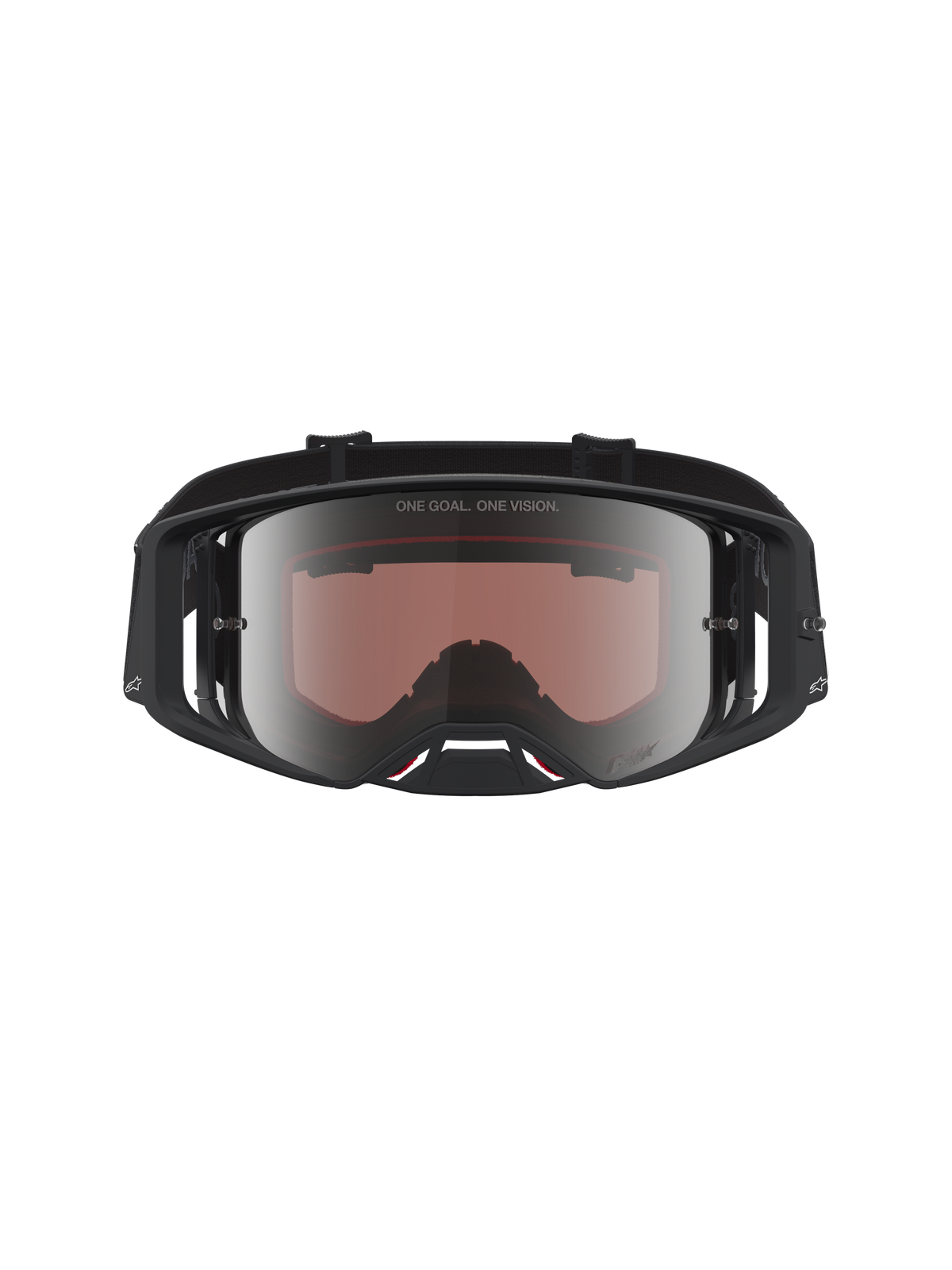Gogle Alpinestars Supertech Vesta, czarne i matowe srebrne gogle motocrossowe, lustrzane soczewki HD do wyścigów off-road