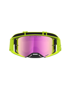 Alpinestars Supertech Vesta Goggles, Motocross racing eyewear, Yellow Fluo with Pink Mirror Lens for clear off-road vision.