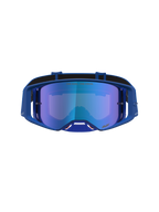 Alpinestars Supertech Vesta, gogle motocrossowe, niebieskie, lustrzana niebieska soczewka, rama do wyścigów off-road
