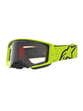 Alpinestars Gogle Supertech Vesta, gogle motocrossowe off-road, żółte fluo i czarne, przezroczysta soczewka, logo Astars.