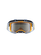 Alpinestars Vision 8 Maven Motocross Goggles in Dust Blue and Orange, featuring a silver mirror lens for off-road racing.