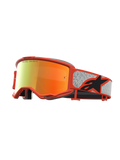Gogle Alpinestars Vision 5 Rora, pomarańczowo-srebrne gogle motocrossowe z czerwoną lustrzaną soczewką i ramą A-FLEX.