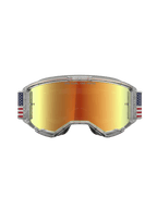 Alpinestars Vision 5 Le Fiftyfold Goggle, gogle motocrossowe, czerwone lustrzane soczewki, pasek z motywem flagi USA.