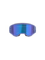 Gogle Alpinestars Vision 5 Wordmark, gogle motocrossowe, fioletowe z niebieską lustrzaną soczewką, widok z przodu prezentujący szerokie pole widzenia, regulowany pasek i wyraźne logo