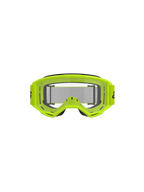 Alpinestars Vision 3 Wordmark Goggles, gogle motocrossowe, żółte fluo i przezroczyste, jasna neonowa żółta ramka, przezroczysta soczewka przeciwmgielna, szeroki tkany pasek, wyścigowy sprzęt off-road