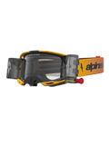 Gogle Alpinestars Vision 8 Amber System Roll-Off, żółto-czarne gogle MX ze zintegrowanymi zasobnikami i przezroczystą soczewką.