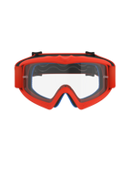 Alpinestars Vision Youth Corp Goggles, Motocross Goggles, Orange with Clear Lens, bright orange frame and matching strap, blue face foam visible inside, clear anti-fog lens with tear-off posts, designed for youth riders, high-performance off-road racing eyewear