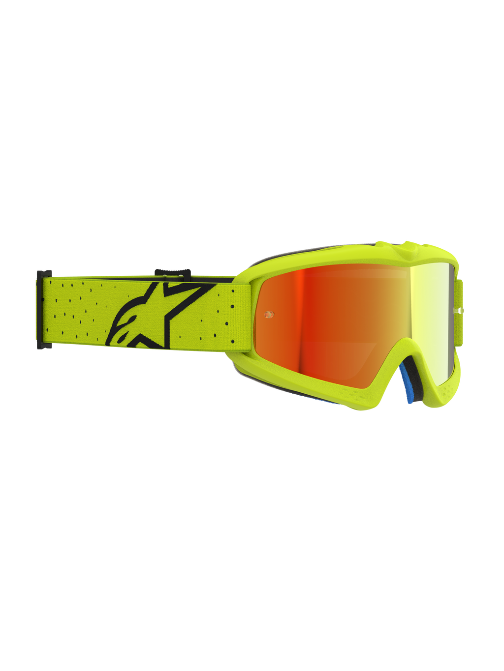 Alpinestars gogle Vision Vesta młodzieżowe, gogle motocrossowe, żółte fluo i czerwone lustrzane, regulowany pasek