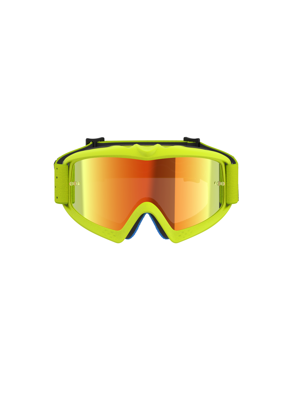 Gogle Alpinestars Vision Vesta Młodzieżowe, gogle motocrossowe off-road, kolor żółty fluo z czerwoną lustrzaną soczewką, soczewka przeciwmgielna z ochroną UVA, certyfikat CE