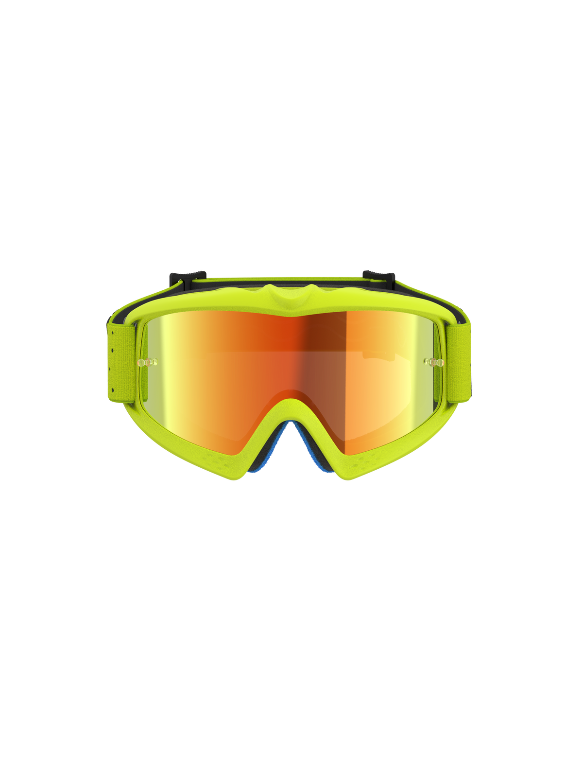 Gogle Alpinestars Vision Vesta Młodzieżowe, gogle motocrossowe off-road, kolor żółty fluo z czerwoną lustrzaną soczewką, soczewka przeciwmgielna z ochroną UVA, certyfikat CE
