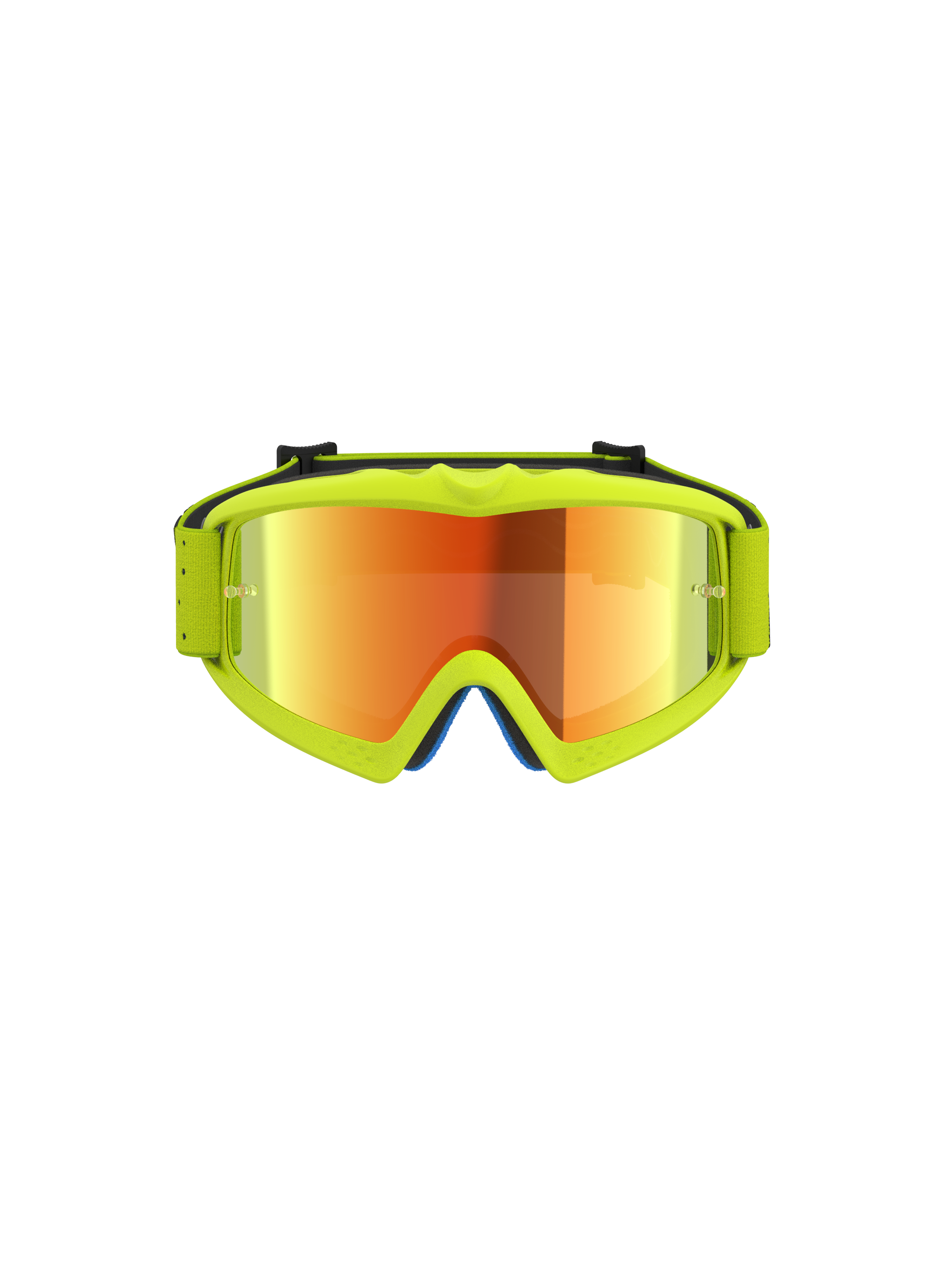 Gogle Alpinestars Vision Vesta Młodzieżowe, gogle motocrossowe off-road, kolor żółty fluo z czerwoną lustrzaną soczewką, soczewka przeciwmgielna z ochroną UVA, certyfikat CE