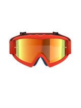 Alpinestars Vision Youth Corp Goggles, Motocross Goggles, Orange and Red Mirror, featuring a bright orange urethane frame, mirrored finish lens, and matching orange strap, designed for youth riders and off-road racing