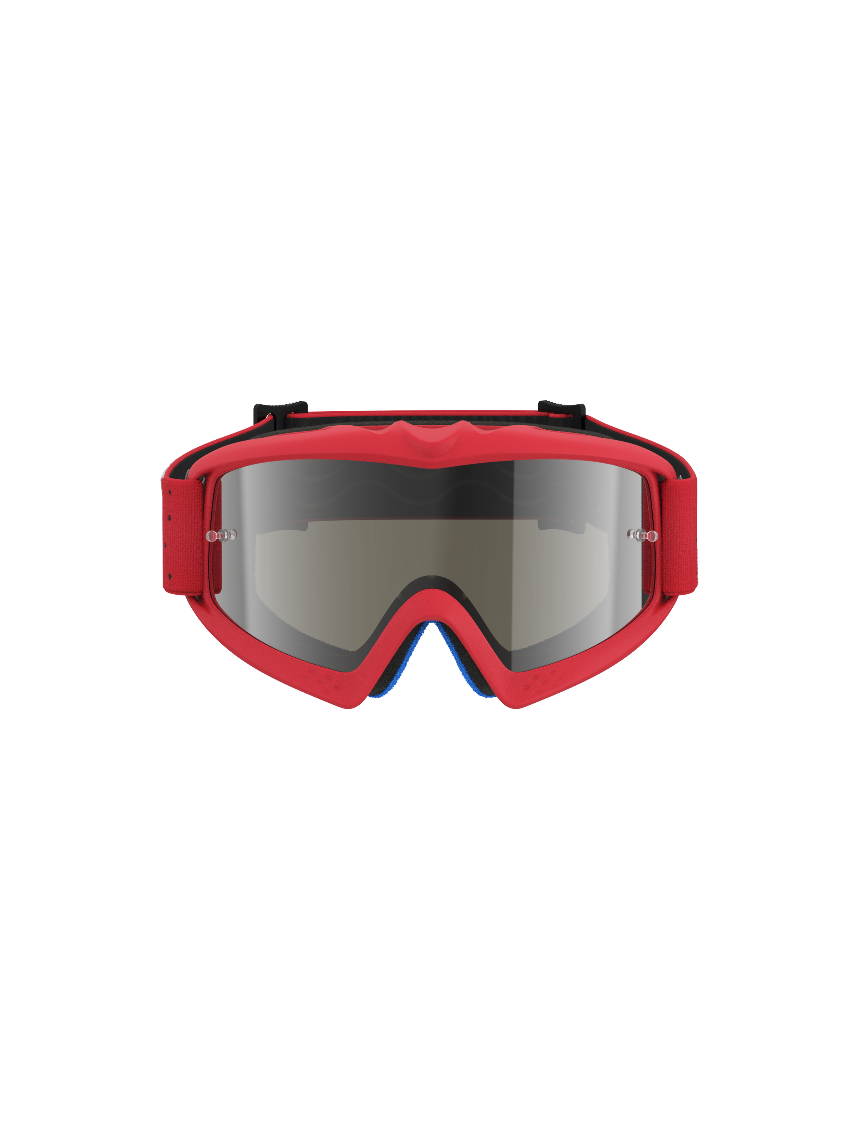 Alpinestars Vision Vesta Młodzieżowe, gogle motocrossowe, czerwone fluo i srebrne lustrzane, soczewka przeciwmgielna ze słupkami do zrywek tear-off